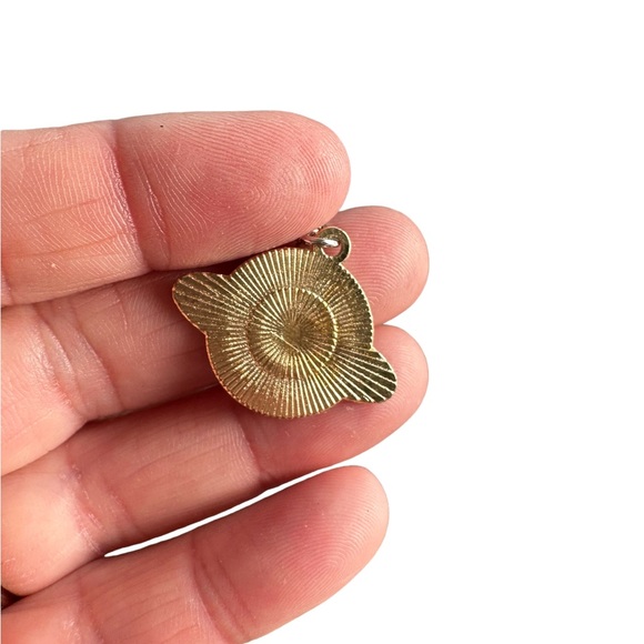 Cartoon Saturn Planet Pendant on Silver Necklace - Picture 2 of 4